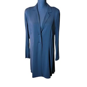 CAbi Mid Length Vintage Length Duster Black Sz Lg